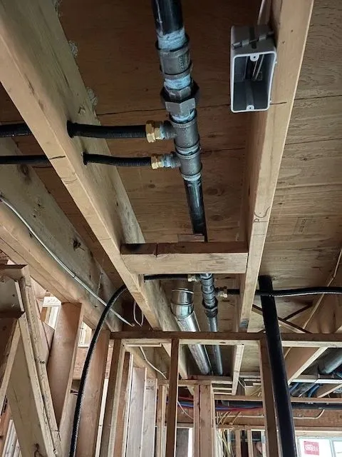 Piping cutout inside wall