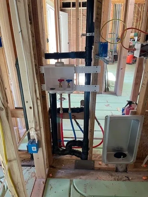 Washer/dryer pex piping install