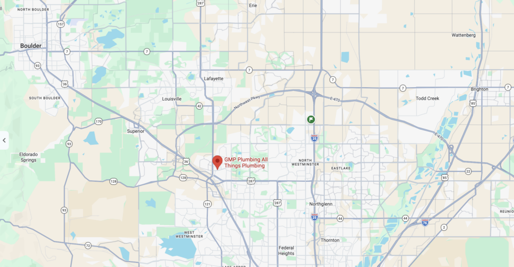 GMP Plumbing covering Broomfield and the greater North Metro Denver